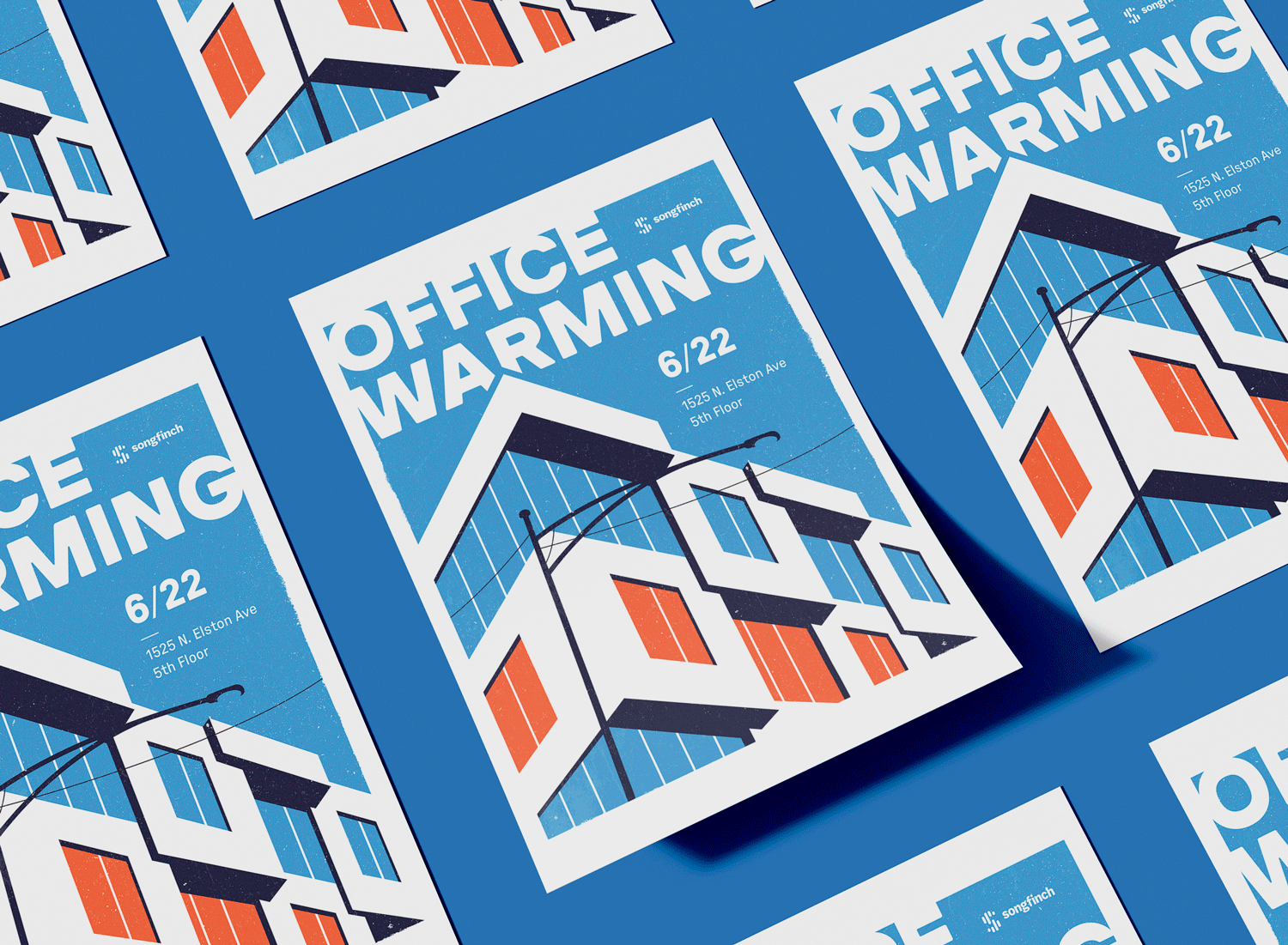 Event Poster - Office Warming Party architecture chicago event event poster illiustration office office warming party poster typography