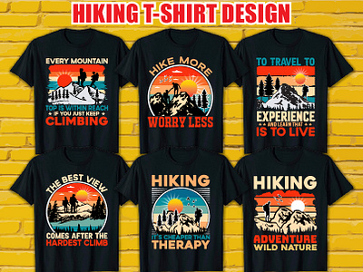 Hiking T Shirt Design adventure adventure shirt design design font graphic design hiking hiking t shirt quotes illustration illustrator mockup mountain print quotes shirt shirts t shirtdesign tshirt typography vector