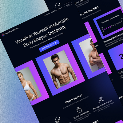 BodyTransformAI branding design graphic design illustration logo ui ux vector web webstite