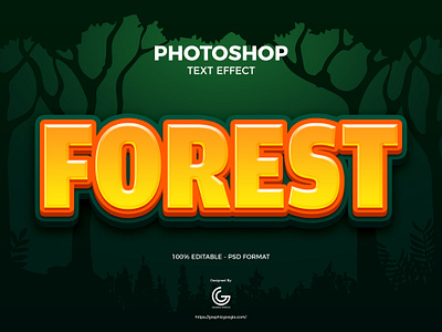 Free Forest Photoshop Text Effect text effect