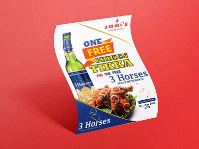 Simple Flyer Making for Ammis Kitchen & Grill Company In US branding graphic design logo