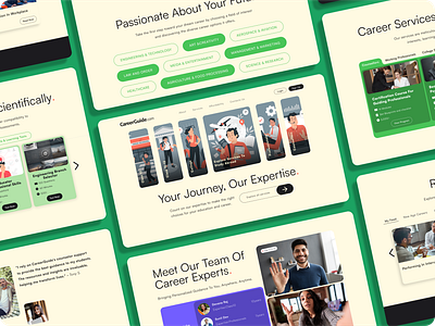 CareerGuide.com | Redesign aesthetic animation career coaching career counselling career guidance career guide conmoponents interactive minimalistic modern neutral color prototype student counselling study abroad ui ux web design web ui website website design