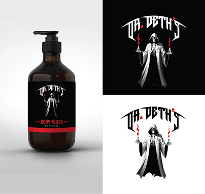 Logo for Death metal inspired cosmetics brand logo design