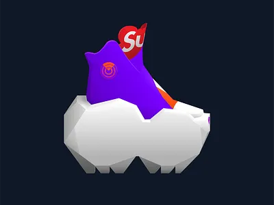 Supreme wheeled sneakers concept 3d art design creative design digital art graphic design illustration promo poster sneakers splash screen supreme vector art