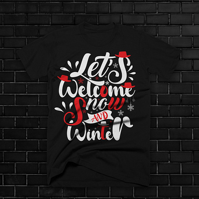 Winter Typography T-Shirt Design care