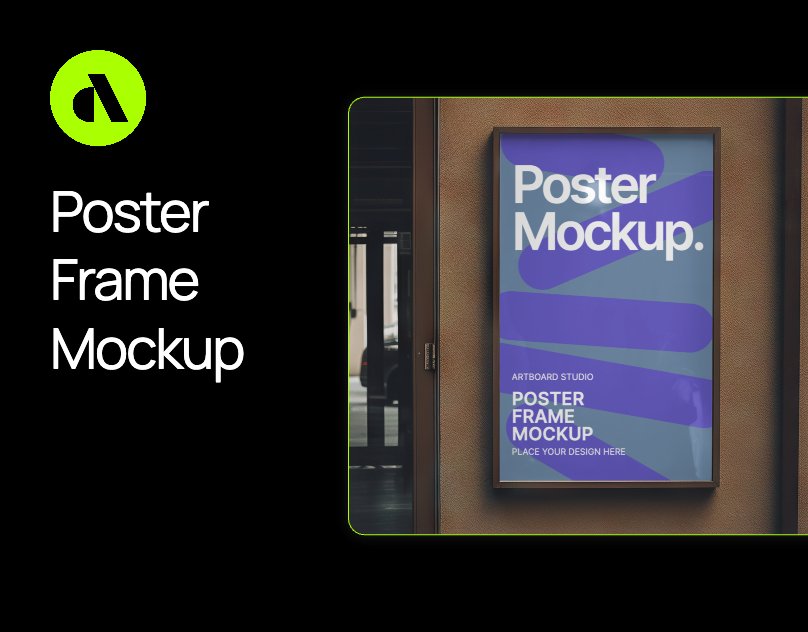 Poster Frame Mockup On The Wall artboard studio branding design free free frame mockup free mockup free mockups free poster frame mockup graphic design illustration mockup mockups poster poster design poster frame mockup