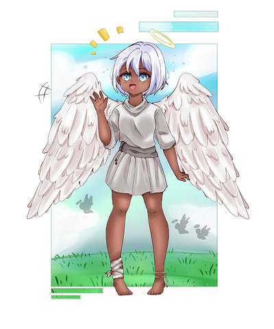 Angel Girl - Anime Art branding chibi cute design graphic design illustration logo ui ux vector