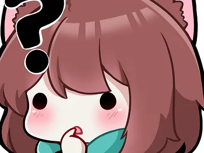 Confused ? - Twitch Emote anime branding chibi cute design graphic design illustration logo twitch emote ui ux vector