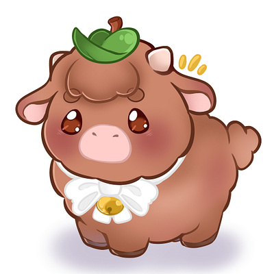 Cute Cow branding chibi cute design graphic design illustration logo ui ux vector