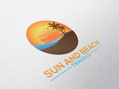 Sun & Beach Travels Logo Design app icon design best logo branding creative logo design graphic design icon design illustration logo logo design logo designer logo process logo type logos minimal logo simple logo travels logo travels logo design typography vector