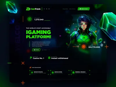 iGaming Platform - Web Design 1win bc game betting design casino casino app casino illustration casino landing casino online gambling game app game landing gaming casino igaming platform interface casino mobile game promo casino ui game ux slots web casino web game