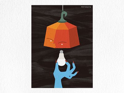 Pendant lamp graphic design illustration