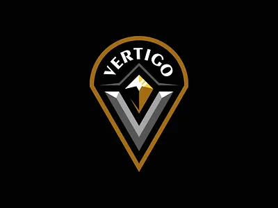 VERTIGO logo - FOR SALE animation branding csgo design emerald esports gaming gold graphic design logo mascot rubi vector vertigo vlogo