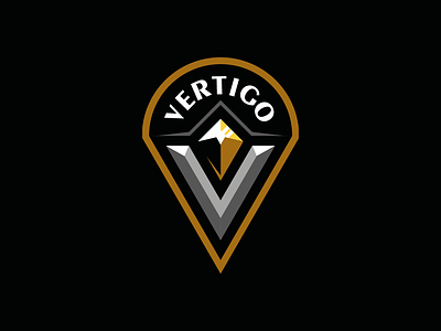 VERTIGO logo - FOR SALE animation branding csgo design emerald esports gaming gold graphic design logo mascot rubi vector vertigo vlogo