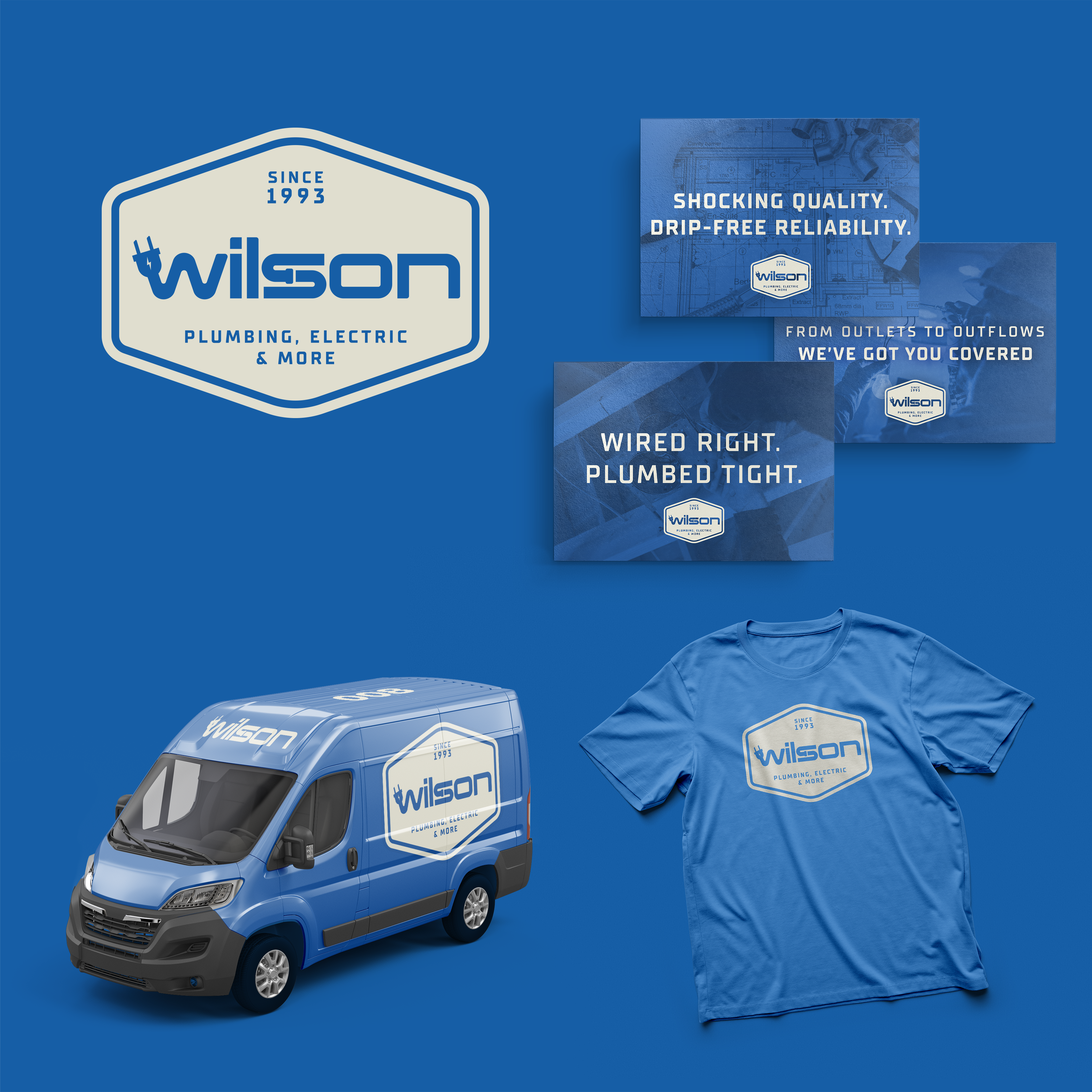 Wilson Plumbing & Electric branding design logos plumbing product