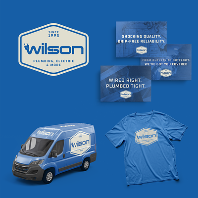 Wilson Plumbing & Electric branding design logos plumbing product
