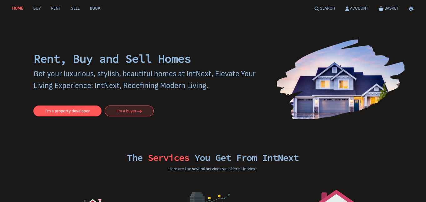 IntNext Real Estate Landing Page by Melvin Jones Gallano Repol on Dribbble