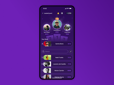 Daily UI: Leaderboard app dailyui design figma game leaderboard mobile ui