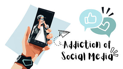 Addiction of Social Media - YouTube thumbnail graphic design