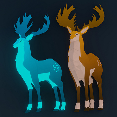 Poly Deers 3d