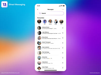 013 - Direct Messaging | 100 Daily UI Challenge ui