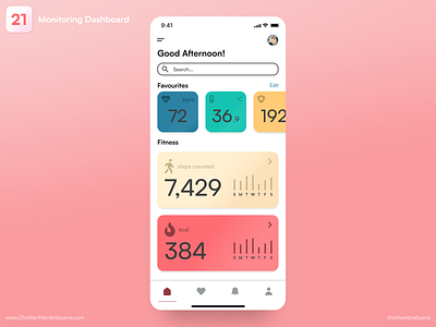021 - Monitoring Dashboard | 100 Daily UI Challenge ui