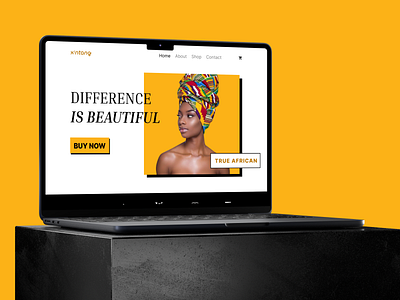 FASHION LANDING PAGE | NEOBRUTALISM african fashion graphic design landing page luxurios mockup neobrutalism store ui ux web design website