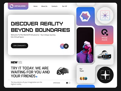 Concept VR club branding concept design develop graphic design illustration layout logo motion graphics ui vector we web designe