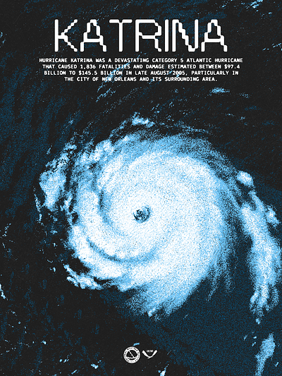 Hurricane Katrina Poster Design 90s band design edgy font graphic design grunge hurricane katrina poster rave text