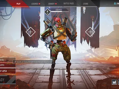 Apex Legends - Main Menu UI apex legends electronic arts game ui gaming iconography main menu playstation respawn entertainment steam user interface xbox