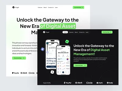 Krypt - Crypto Header Exploration bitcoin blockchain clean crypto crypto hero section crypto trading crypto website design ethereum finance header hero landing nft page trading ui ux web design website