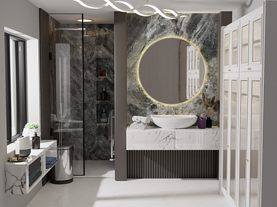 Luxury bathroom design - 3D Design 3d 3dart 3dbathroom 3ddesign 3dinterior 3dluxury 3dmodel 3drender art bathroom bathroomdesign design designinterior luxury luxurybathroom modeling3d realisticrender render render3d visualart