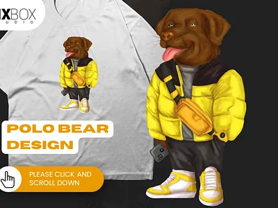 Streetwear Design Polo for T-Shirt - Polo Labrador cartoon character clothing design fashion design graphic design illustration polo design streetwear design tshirt design