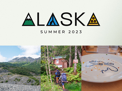 Alaska: Summer 2023 2023 907 ak alaska camp camping design hike hiking logo mountain mountains nature nps parks pizza summer tent