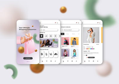 Online Shopping App Design 3d design 3d model app design minimalist app design