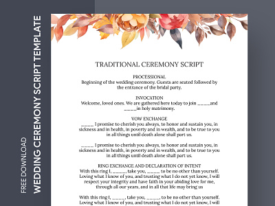 Autumn Wedding Ceremony Script Free Google Docs Template autumn ceremony design docs document fall free google docs templates free template free template google docs google google docs marriage nuptials print printing script template templates wedding word