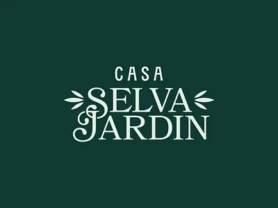 Casa Selva Jardin branding casa costa rica design green jungle logo logos minimal minimalist type vector wordmark wordtype