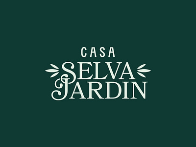 Casa Selva Jardin branding casa costa rica design green jungle logo logos minimal minimalist type vector wordmark wordtype