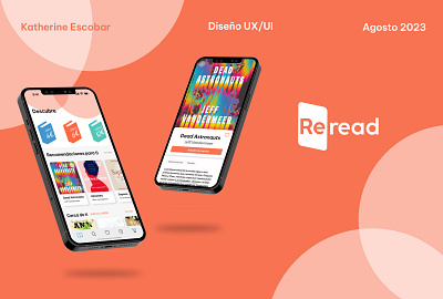 Re-read App Design app bookstore branding design reread ui