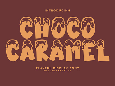 Choco Caramel Playful Display Font caramel font choco font font handmade font lettering lettering font maulana creative modern typeface
