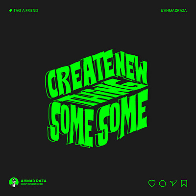Create Some New Things graphics modern new social media post typography