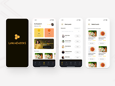 LunchCheers Mobile App UI design appreciation app design employers inspiration mobile app ui ux design