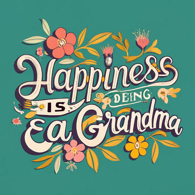 grand ma happiness design graphic design illustration