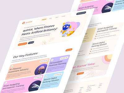 AI Assisted Fintech Money Management Website UI Design ai design app ui banking branding crypto design digital money management finance management fintech graphic design landing page logo motion graphics payment trendy ui ui ux ux web design website