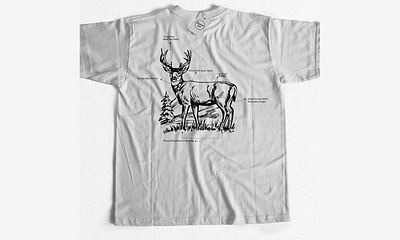 Deer Schematic T-shirt design for clothing brand apperal branding custom design graphic design illustration logo shirt t shirt t shirt design