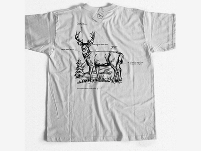 Deer Schematic T-shirt design for clothing brand apperal branding custom design graphic design illustration logo shirt t shirt t shirt design