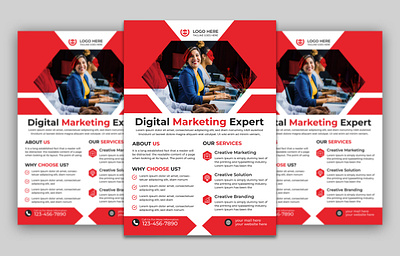 Digital Marketing Expert Flyer Design Template a4 abstract advertising branding business company corporate creative design digital flyer graphic design leaflet marketing marketing agency marketing design modern professional promotion template