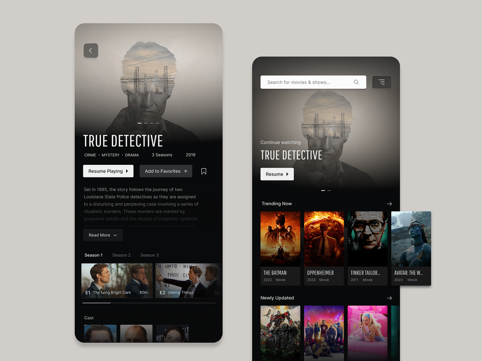 Streaming App UI by Kedar Walavalkar on Dribbble