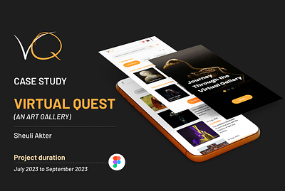 Case Study Virtual Quest (An Art Gallery) app branding case casestudy figma ui uiux ux website