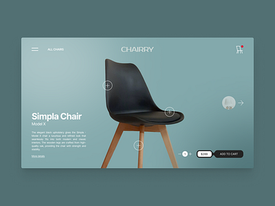 Product page - Online Store design furniture inspiration minimal ui web web design website